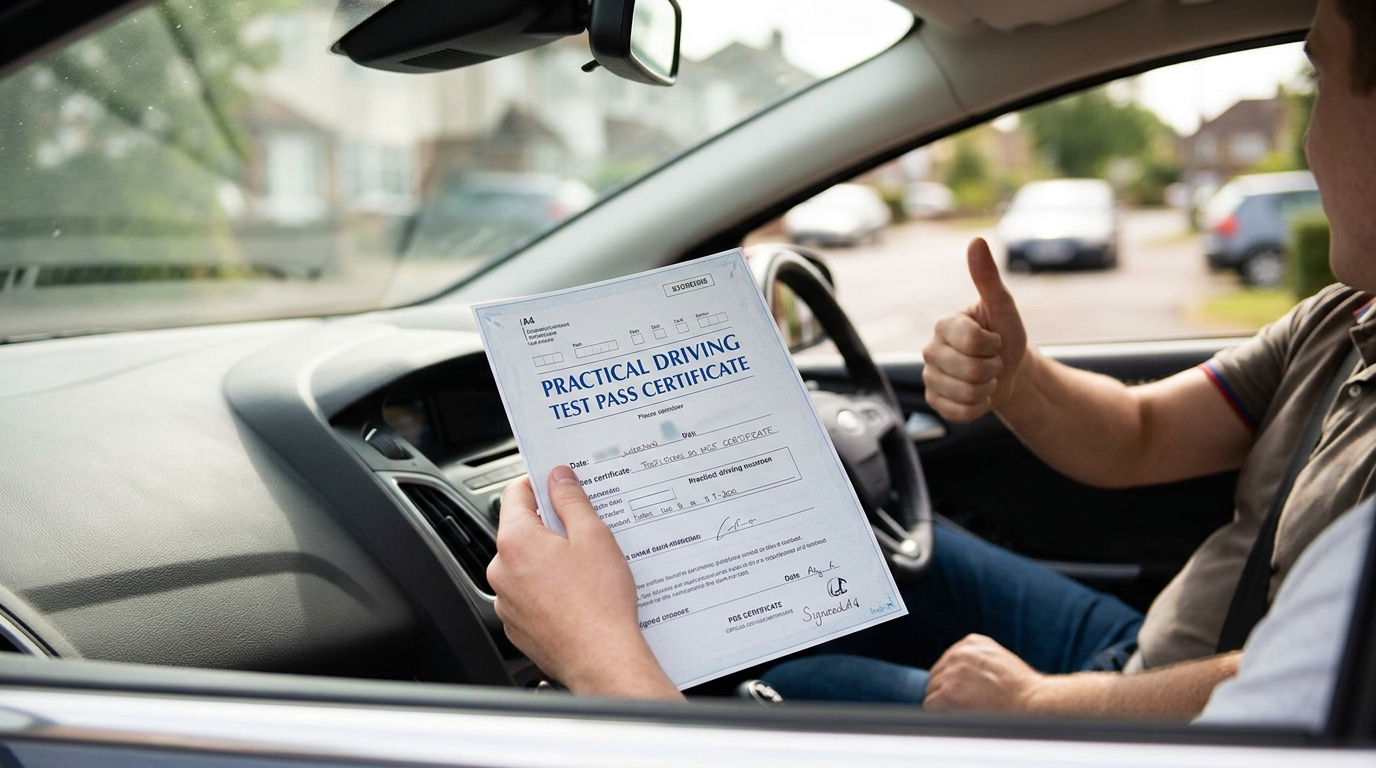 Practical driving test pass certificate